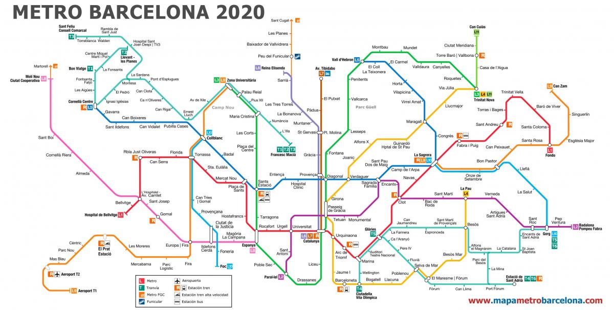 de luchthaven van barcelona metro kaart