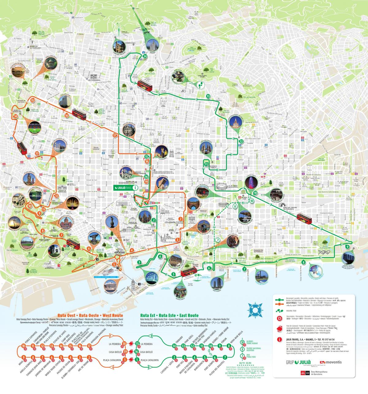 kaart van barcelona monumenten