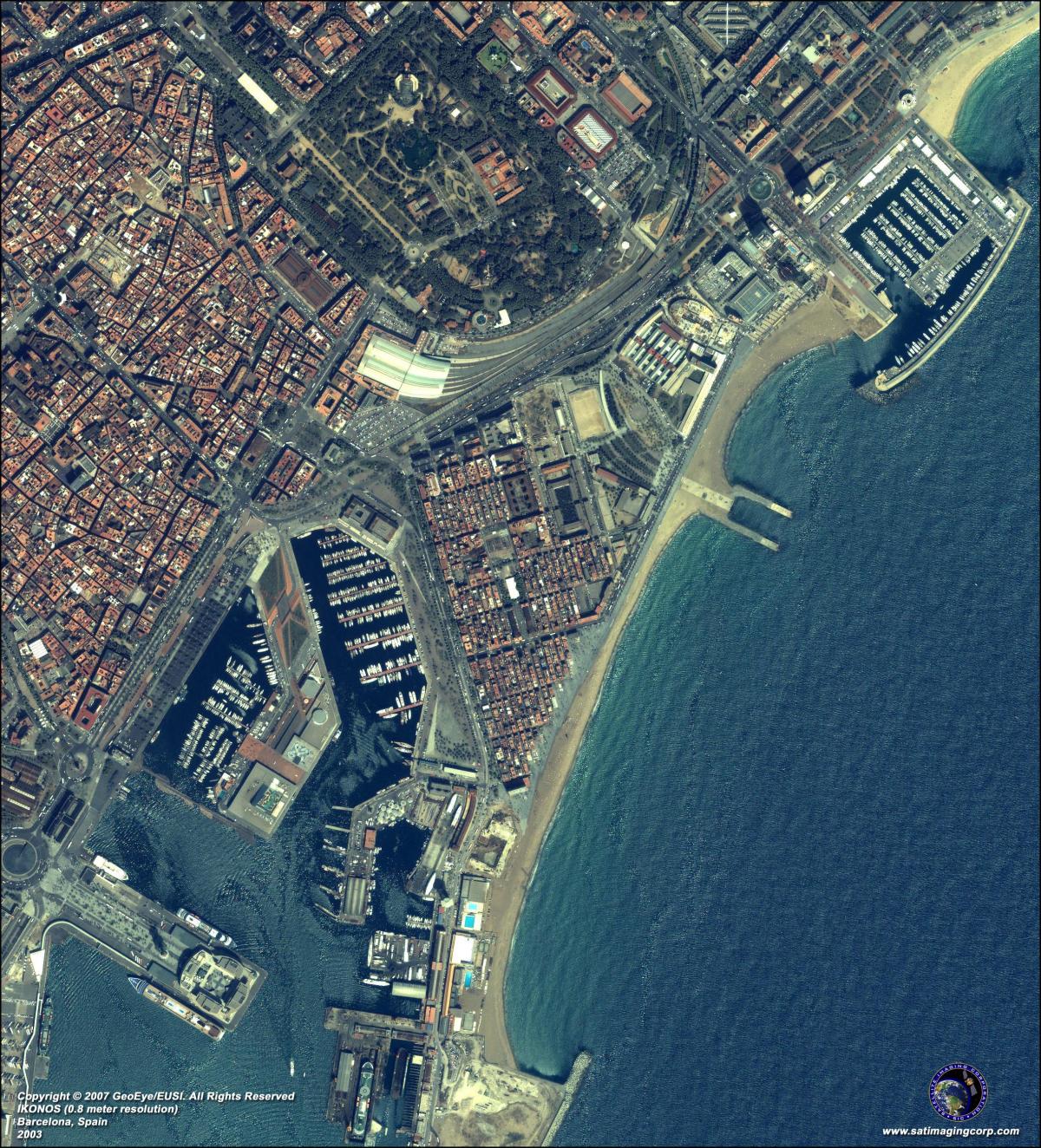 kaart van barcelona satelliet