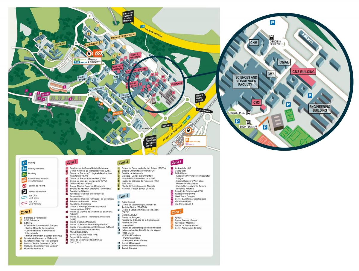kaart van uab campus