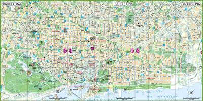 Barcelona city toeristische kaart