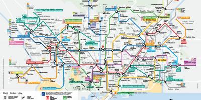 Barcelona metrolijn kaart