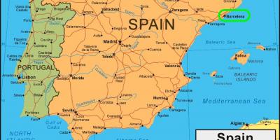 Kaart van barcelona op de kaart