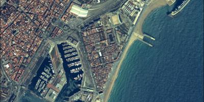 Kaart van barcelona satelliet