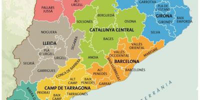 Kaart van de catalunya in barcelona