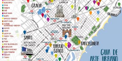 Barcelona street art kaart